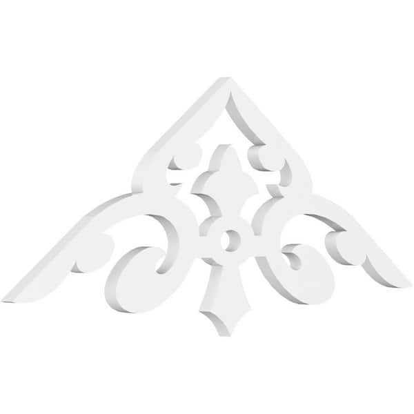 Ekena Millwork 1 in. x 36 in. x 13-1/2 in. (9/12) Pitch Whitman Gable Pediment Architectural Grade PVC Moulding