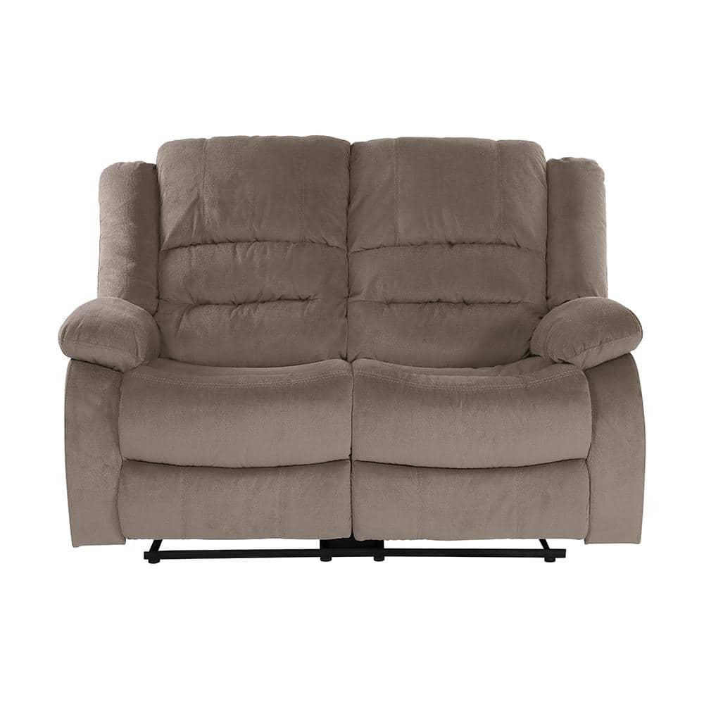 Jarita Chocolate Brown Microfiber Reclining Loveseat