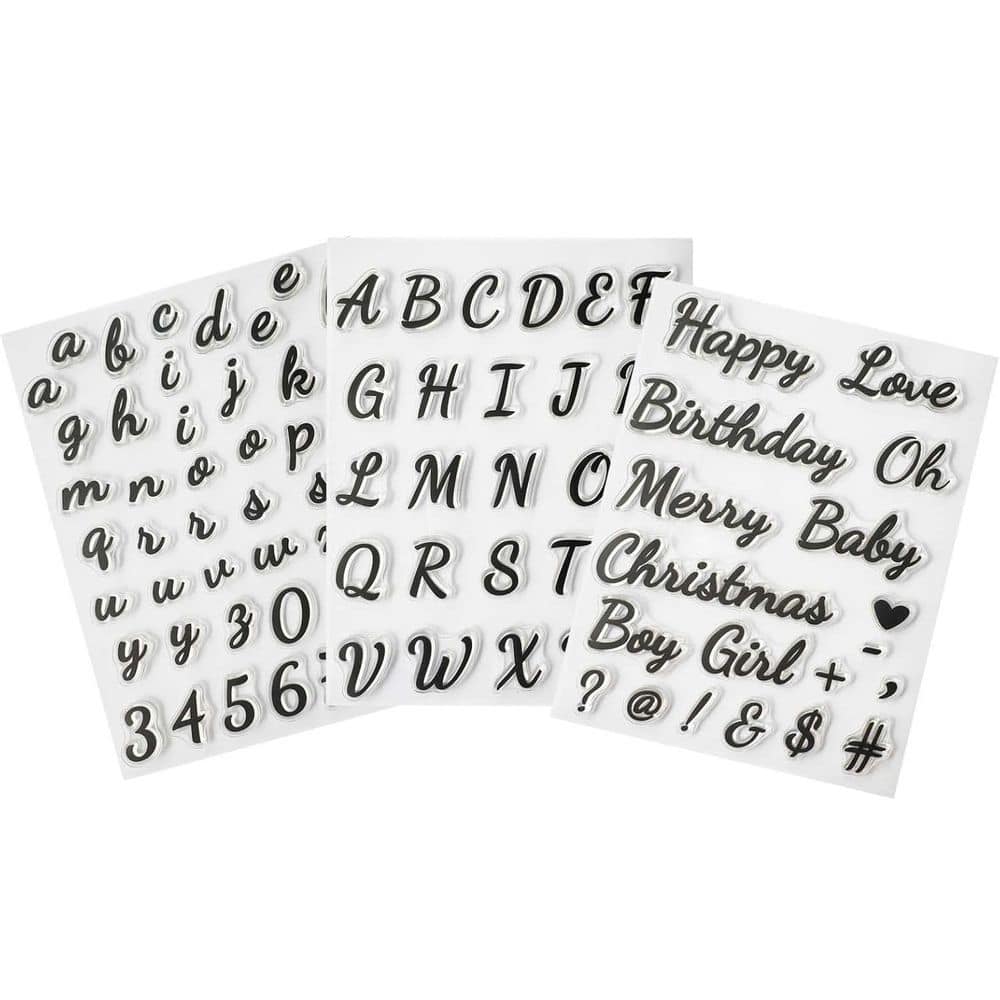 Alphabet Cake Stamps Tool 4-Piece Pretty Handwriting Food Grade Fondant Let