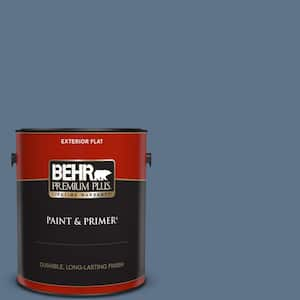 1 gal. #580F-6 Lost Atlantis Flat Exterior Paint & Primer