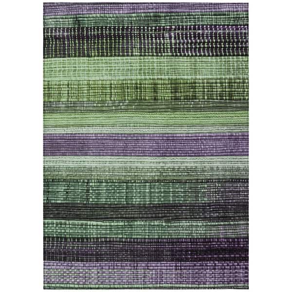 Chantille Machine Washable Indoor/Outdoor Abstract ACN1873 Purple 8 ft. x 10 ft. Accent Rug