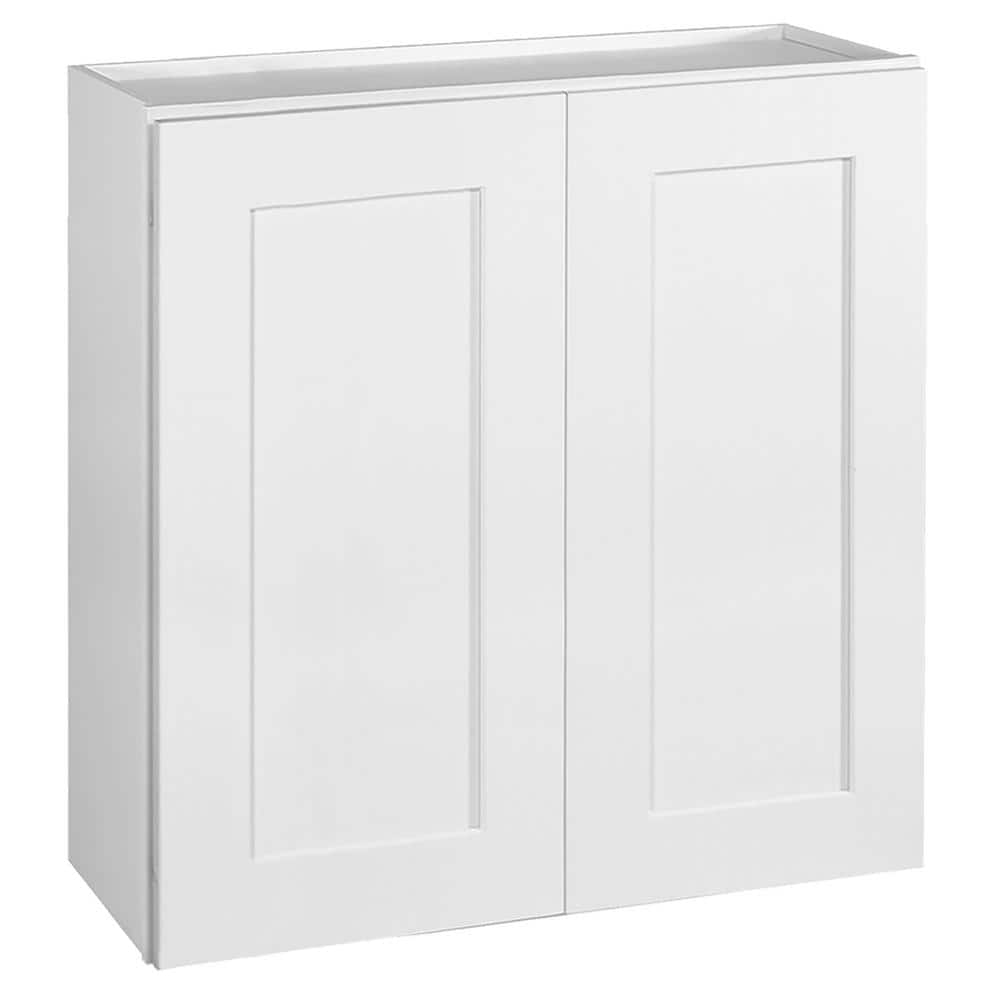 Brookings Solid Wood Assembled Shaker 30 in. x 30 in. x 12 in. 2 Door Wall Kitchen Cabinet W3030 in White price history on PriceWatchPro