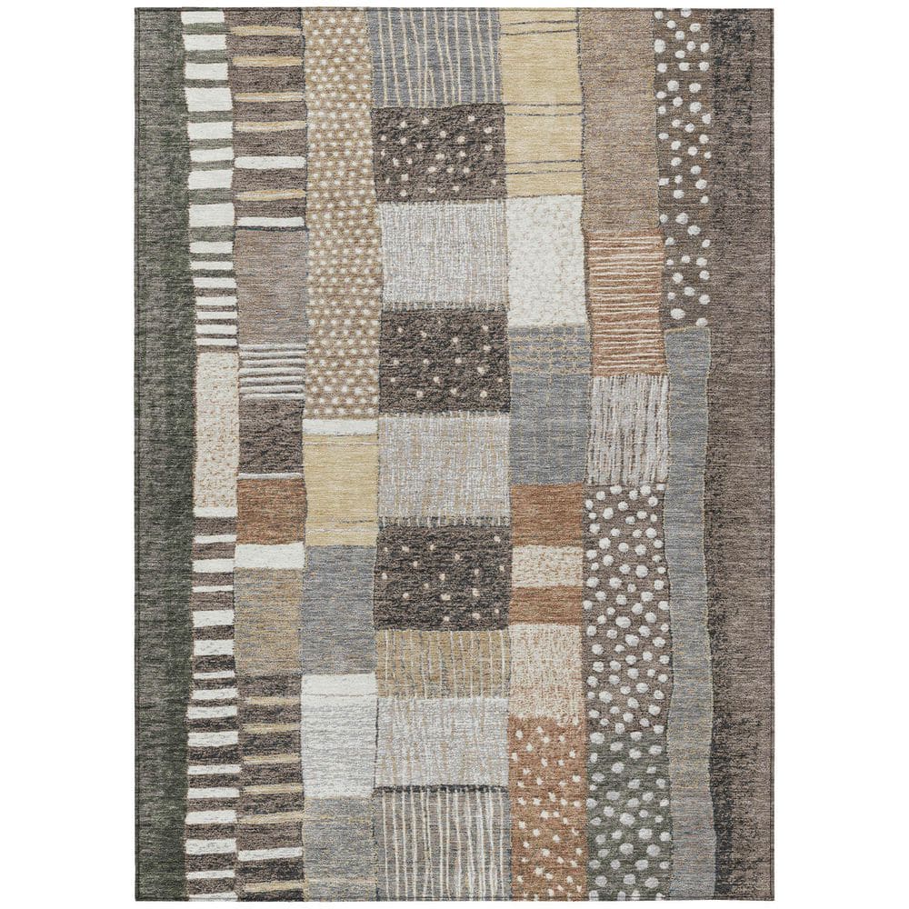 Chantille Machine Washable Indoor/Outdoor Abstract ACN1960 Brown 9 ft. x 12 ft. Area Rug price history on PriceWatchPro