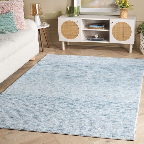 Audrey 8 ft. x 10 ft. Blue/Ivory Parallel Striped Area Rug