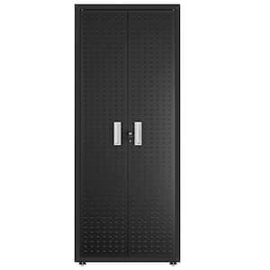 Fortress 30.3 in. W x 74.8 in. H x 18.2 in. D 4-Shelf Textured Metal Freestanding Cabinet in Charcoal Grey