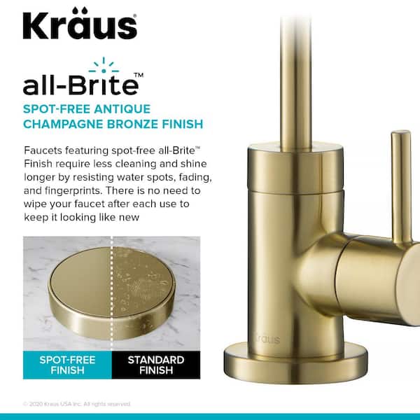 KRAUS Purita Single Handle Beverage Faucet in Spot Free Antique