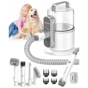 5-in-1 Pet Grooming Vacuum Kit for Brushing, De-Shedding, Clipping, Collecting and Cleaning