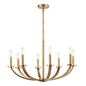 Fairfax 30 in. W 8-Light Natural Chandelier with No Shades