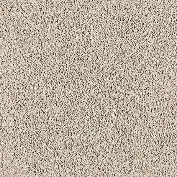 Whisk and Whimsy II-Sandy Cove-Beige 34 oz. Polyester Textured Carpet - Installation Required