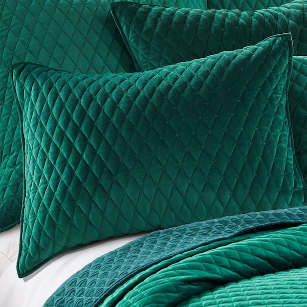 Emerald green shops pillow shams