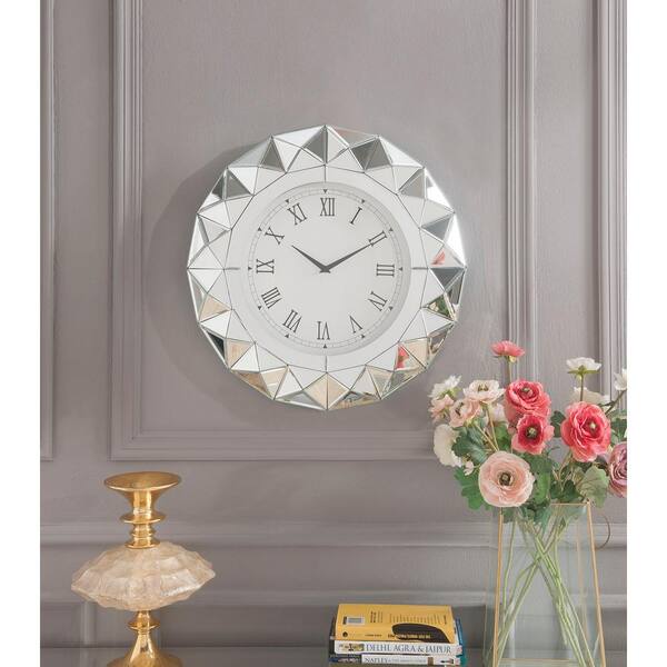 Acme Furniture Nyoka Mirrored Wall Clock