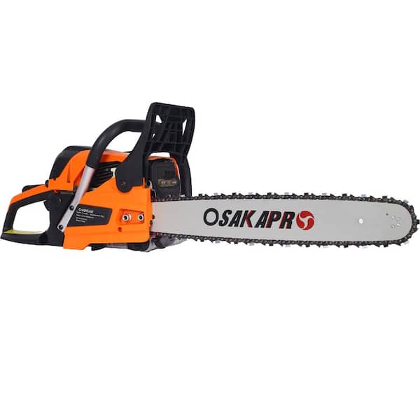 Sudzendf Orange 20 inch 52cc Gasoline Chain Saw for Trees, 2-cycle
