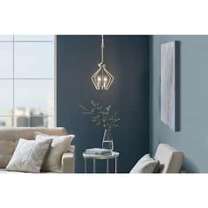 Andalusia 4-Light Modern Brushed Nickel Finish Caged Pendant Light