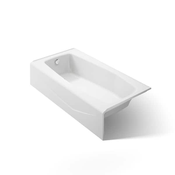 Villager 60 in. x 30.25 in. Soaking Bathtub with Left-Hand Drain in White
