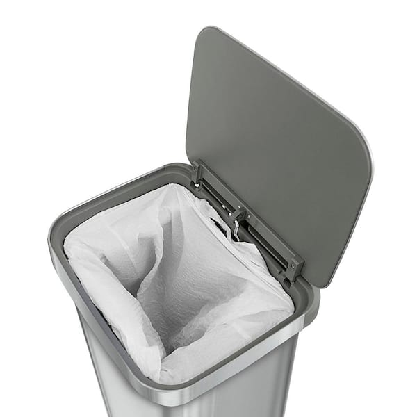 Glad Stainless Steel Step Trash Can with Odor Protection