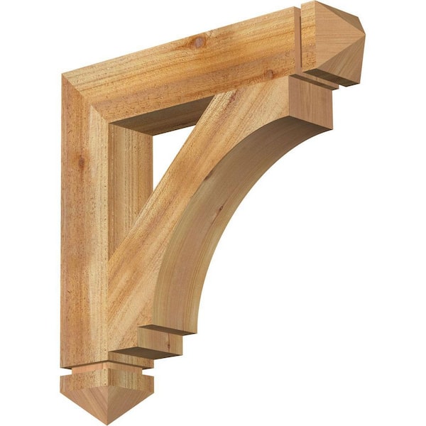 Ekena Millwork 4 in. x 22 in. x 22 in. Western Red Cedar Imperial Arts and Crafts Rough Sawn