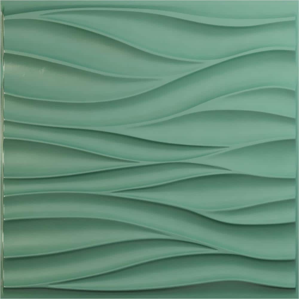 19-5/8-in W x 19-5/8-in H Ripple EnduraWall Decorative 3D Wall Panel Sea Mist price history on PriceWatchPro
