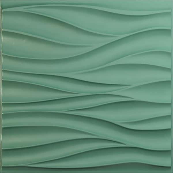 19-5/8-in W x 19-5/8-in H Ripple EnduraWall Decorative 3D Wall Panel Sea Mist