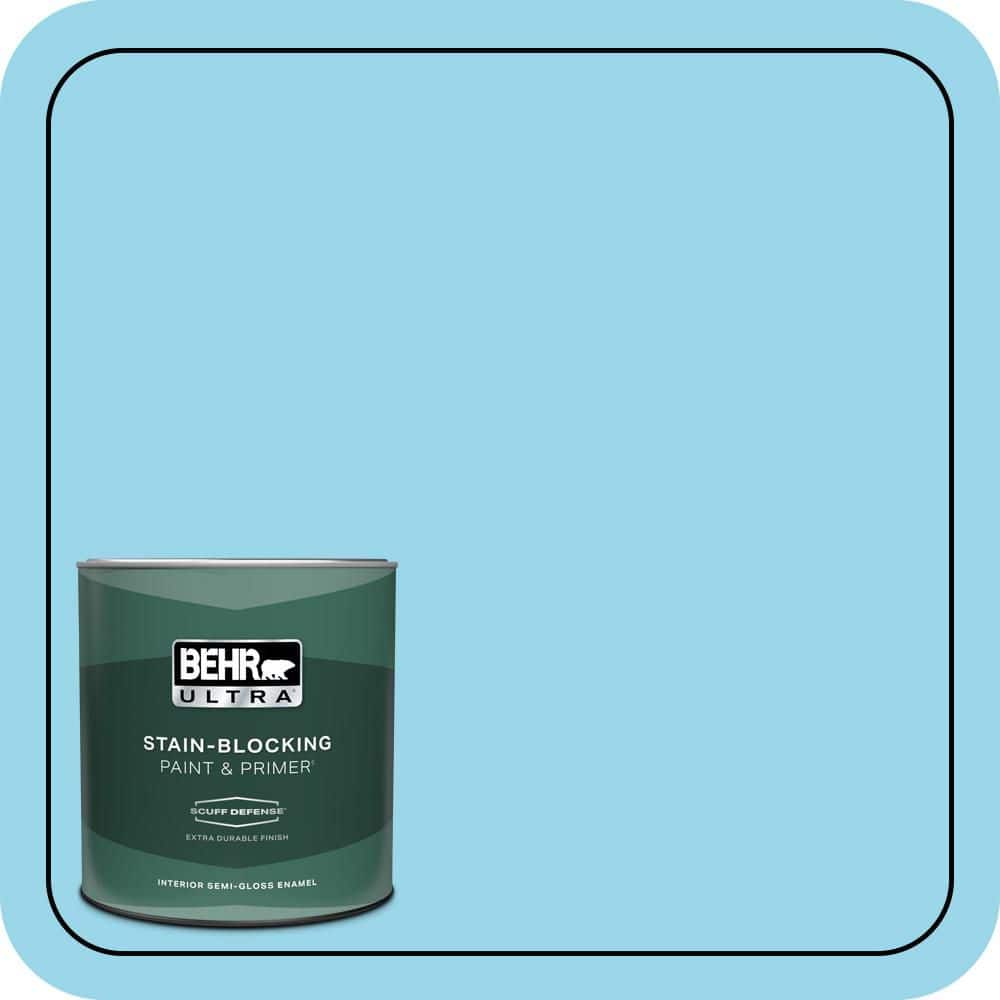 1 qt. #P490-2 Blue Sarong Extra Durable Semi-Gloss Enamel Interior Paint & Primer price history on PriceWatchPro