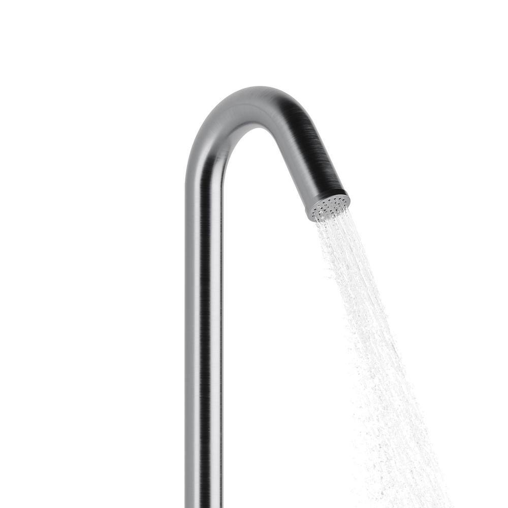 PULSE ShowerSpas Wave 1-Spray Brushed Stainless Steel Outdoor Shower Faucet System