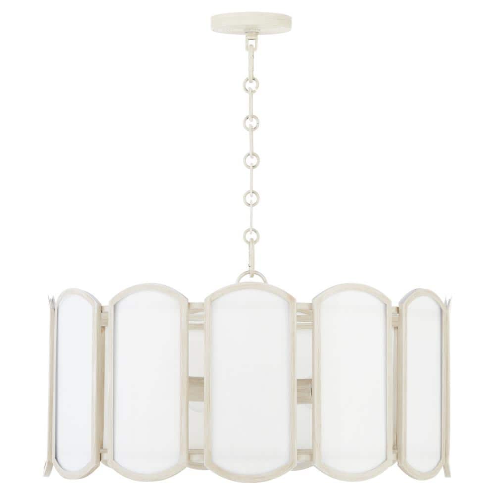 Belleview 5 Light Pendant – Washed Oak price history on PriceWatchPro