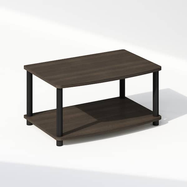 Furinno Turn-N-Tube Dark Brown/Black 11 in. H Storage Cabinet