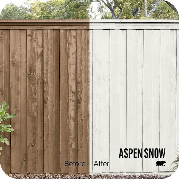 5 gal. #ECC-63-2 Aspen Snow Solid Color House and Fence Exterior Wood Stain