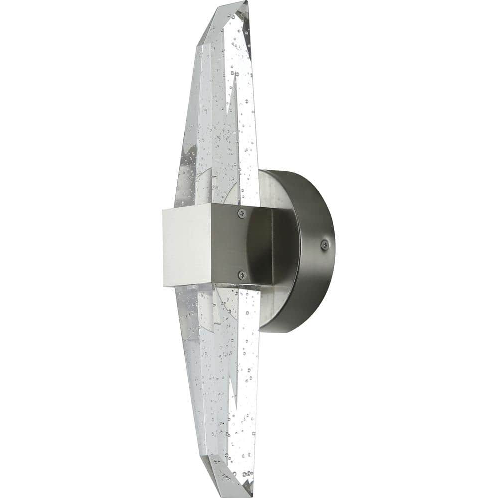 Brushed Nickel LED Crystal Shape Wall Sconce