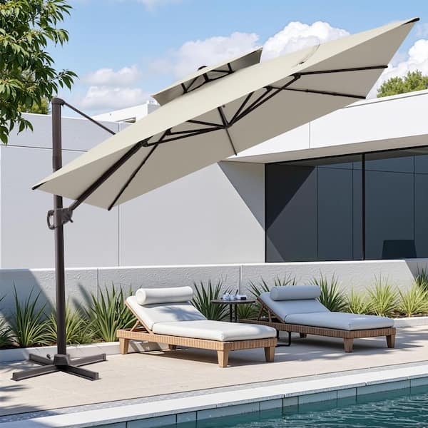 best sun umbrella for patio EliteShade USA 10-Year-Non-Fading 9Ft Market Umbrella, UPF 50+ UV Protection Performance Umbrella, Heavy Duty Commercial Grade Outdoor Table with Crank & Tilt, Windproof Vented Top Garden Rear Wheel 26 Inch coated steel pole prevents Demon Fiercest Helmet Size:Cutter 3.5