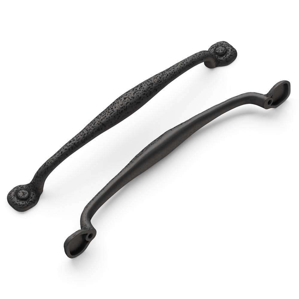 Refined Rustic Black Iron 12" Appliance Pull Handle