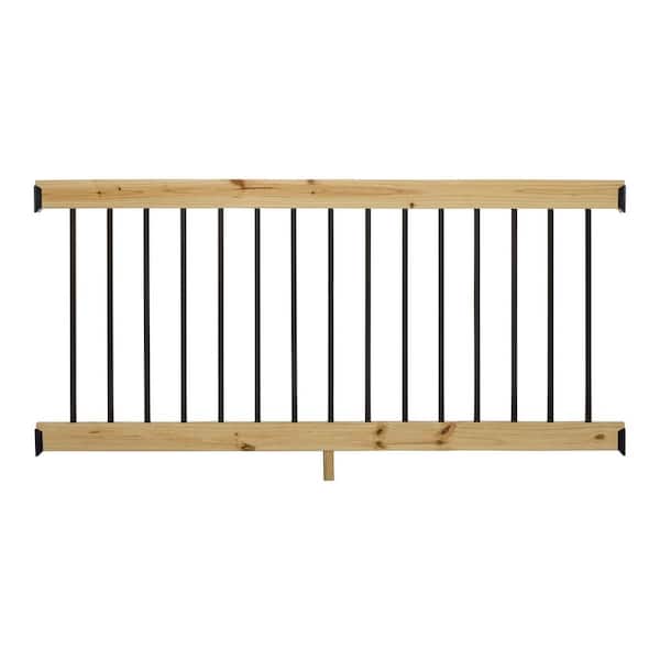 6 ft. Southern Yellow Pine Rail Kit with Aluminum Square Balusters