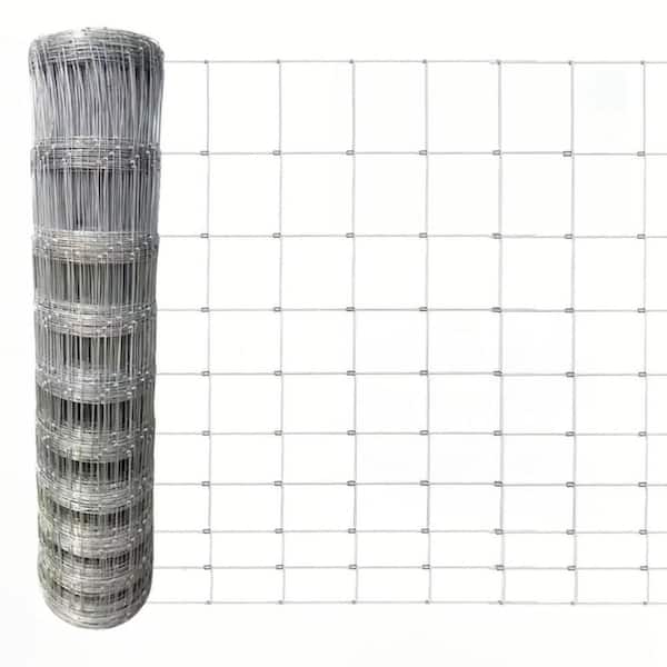 60 in. x 164 ft. 11-Gauge Reinforced Hot-Dip Galvanized Precision Welding Farm Mesh for Cattle Fence, Farm Animal Yard