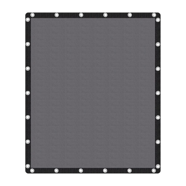 10 ft. x 12 ft. 90% Shade Fabric Sun Shade Cloth Privacy Screen for Outdoor Patio Garden Pergola Cover Canopy, Gray