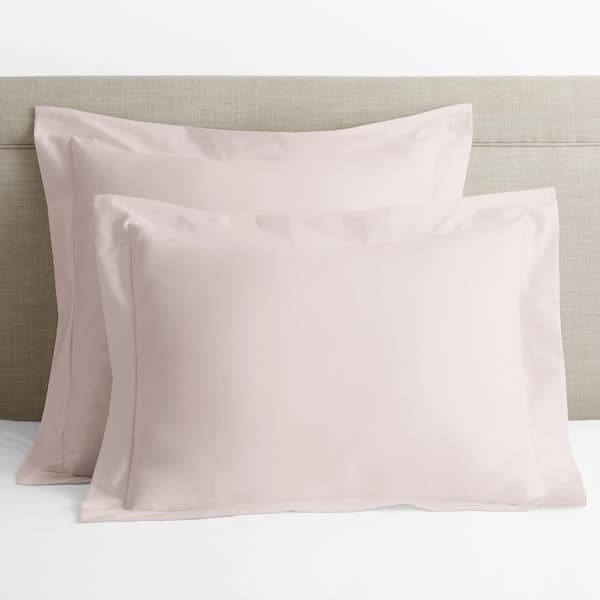 The Company Store Legends Hotel Pink Sand Solid Egyptian Cotton Sateen Euro Sham