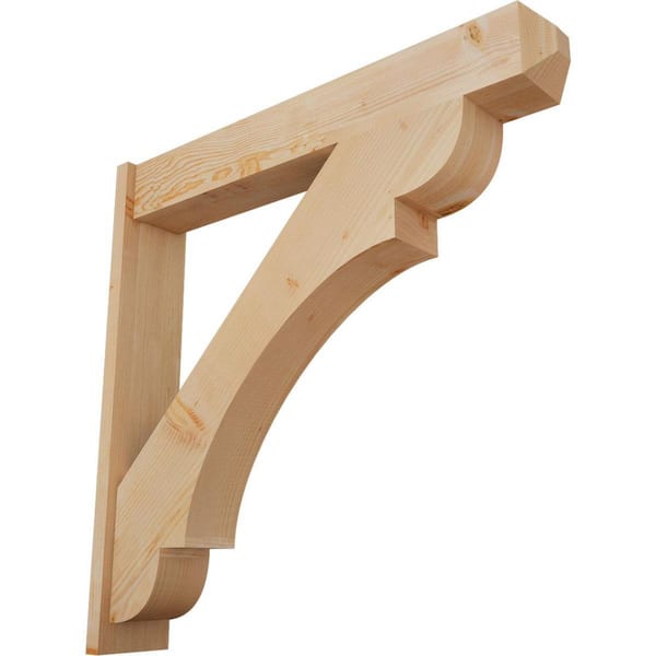 Ekena Millwork 8 in. x 44 in. x 44 in. Douglas Fir Olympic Craftsman Smooth Outlooker