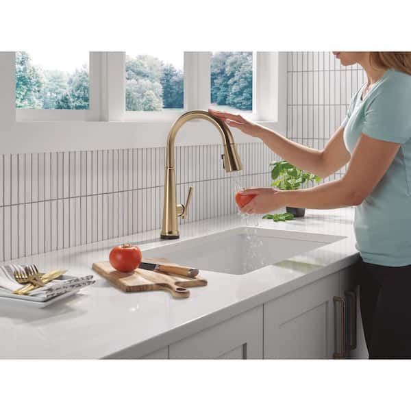 Delta Emmeline Gold Touch/Touchless Champagne Bronze 17.06 in. H