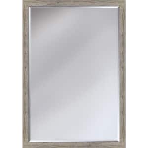 35.5 in. W x 21.5 in. H Rectangle Wood Metropolitan Pewter Framed Silver Decorative Mirror
