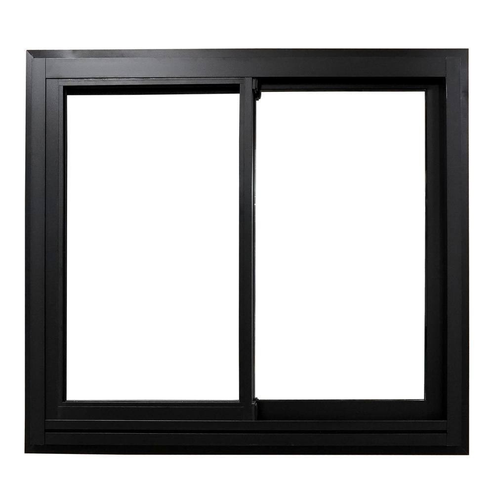 Teza 120 Series 60 in. W x 24 in. H Universal/Reversible Matte Black Aluminum Low-E Window price history on PriceWatchPro
