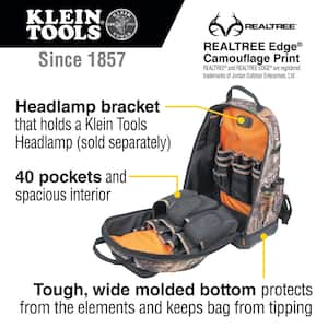 14 in. 40 Pockets Tradesman Pro XL Tool Bag Backpack, Camo