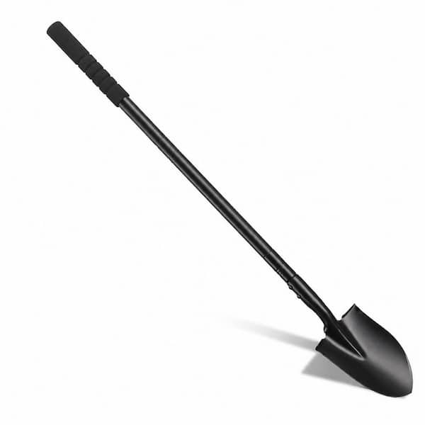 43.7 in. Metal Handle Steel Blade Heavy Duty Shovel for Digging Landscaping Gardening Trenching Camping Black