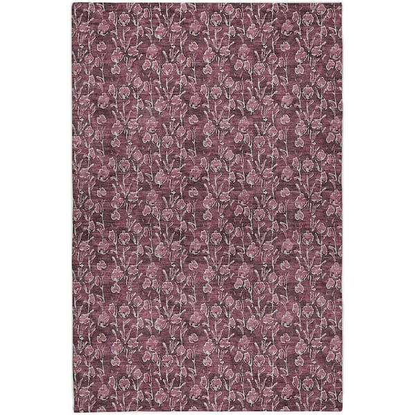 Dream Shag Premium Machine Washable Abstract ADS692 Merlot 10 ft. x 14 ft. Area Rug