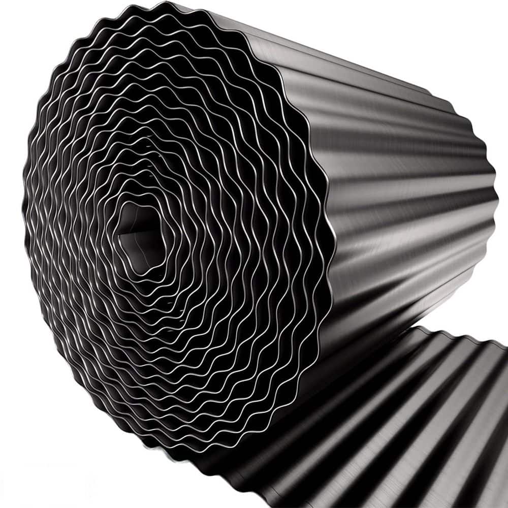Tosulte 40 ft. L x 6 in. H x 0.01 W Heavy Duty Black Galvanized