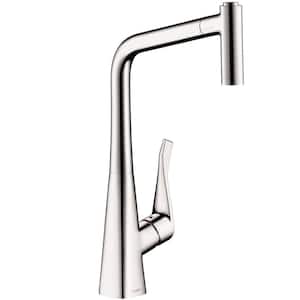 Metris Single-Handle Pull-Out Sprayer Kitchen Faucet in Chrome