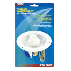Recessed Water Inlet - FPT, White (Carded)