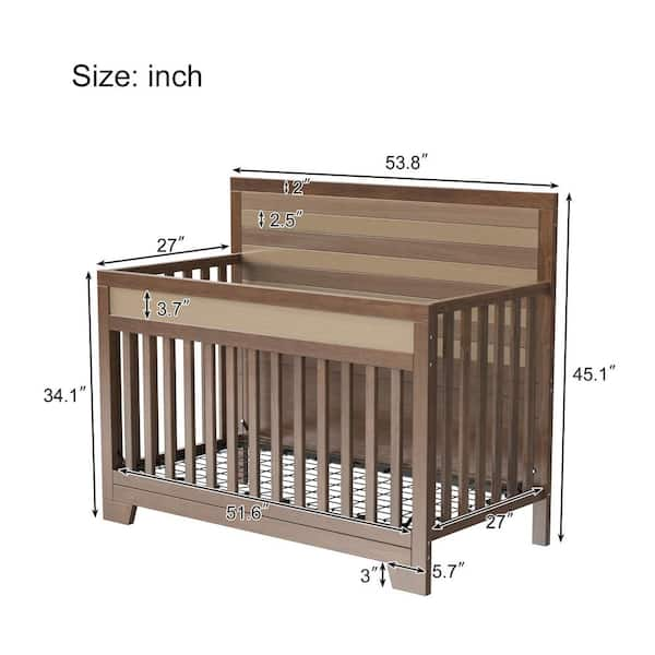 Crib with adjustable mattress hot sale height