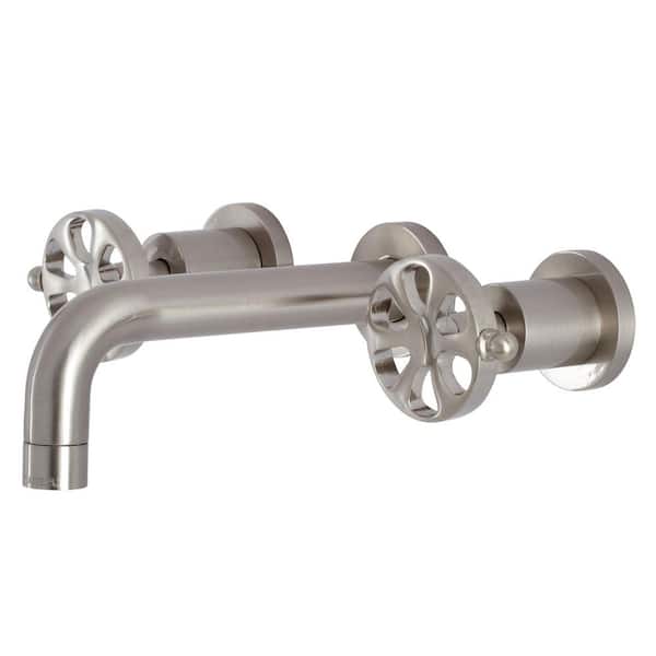 Kingston Brass KS2338RX Küchenarmatur – Gebürstetes Nickel, Brücken-Design, Mit Seitensprüher