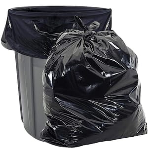 55-60 Gallon 2.7 MIL Black Trash Bags - 38" x 58" - Pack of 50 - For Contractor, Industrial, & Commercial