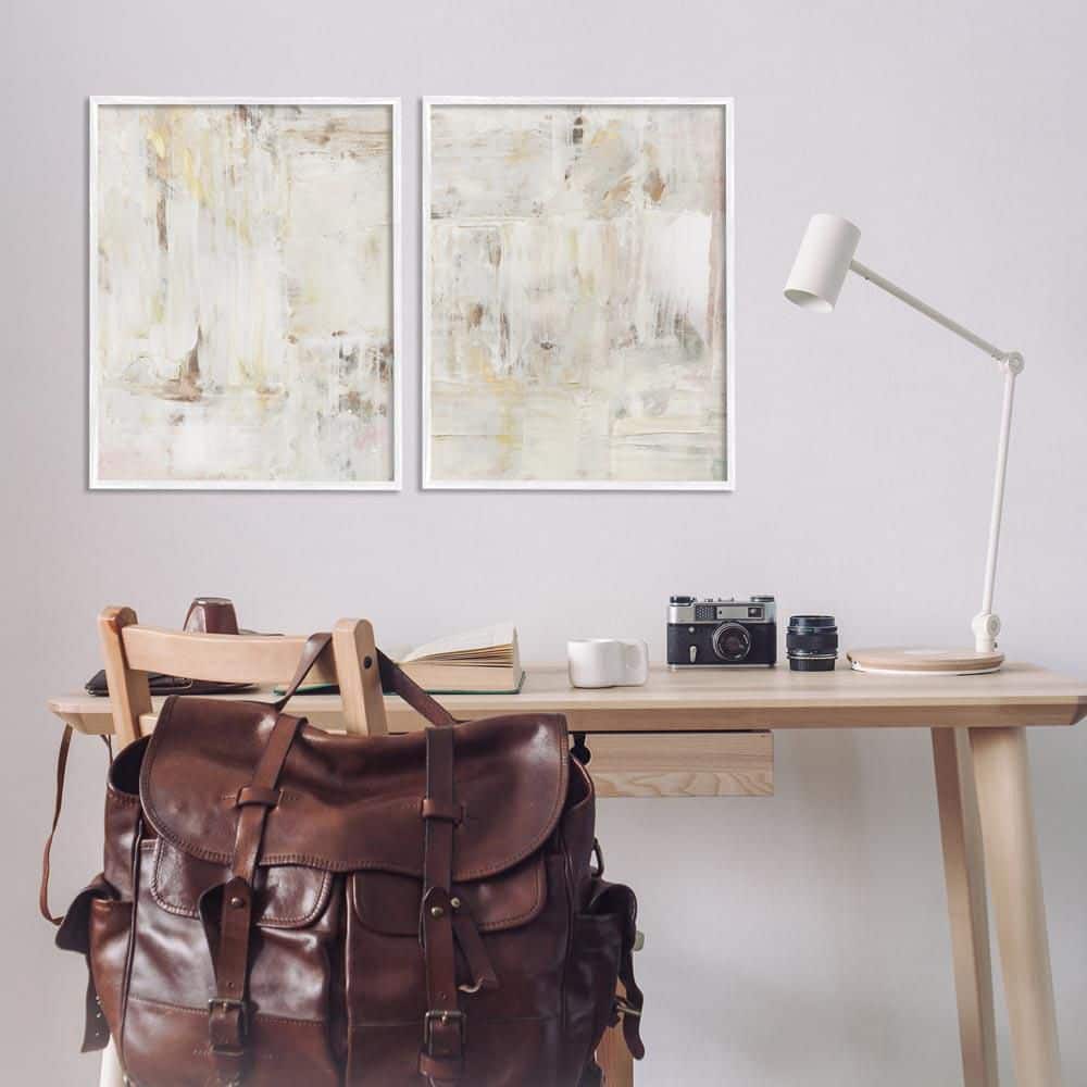 Contemporary Muted Abstracts by Victoria Barnes 2 Piece White Framed Abstract Giclee Art Print 30 in. x 24 in. price history on PriceWatchPro