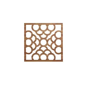 11-3/8" x 11-3/8" x 1/4" Small Harlingen Decorative Fretwork Wood Wall Panels, Walnut (10-Pack)