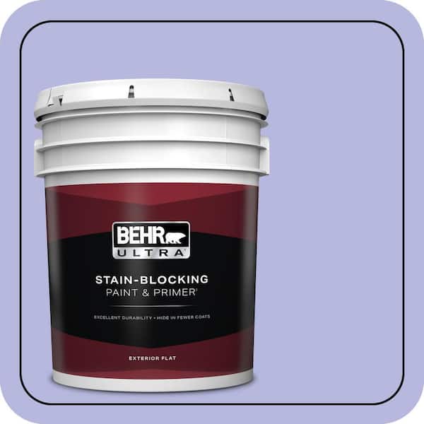 BEHR ULTRA 5 gal. #P550-3 Lavender Cloud Flat Exterior Paint & Primer